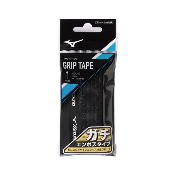 GACHI Embossed Type Over Grip (Black) (1pc/pack Grip Tape)