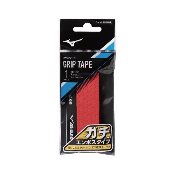 GACHI Embossed Type Over Grip (Red) (1pc/pack Grip Tape)