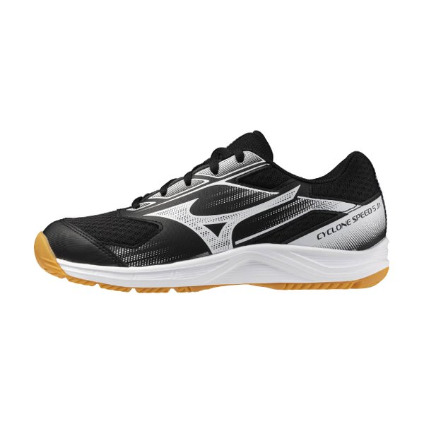 25SS Cyclone Speed 5 Jr Indoor Court Shoe (Junior Volleyball/Badminton Shoe) (Black/White) [Unisex]
