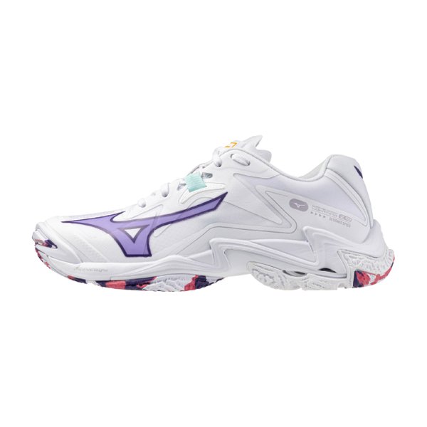 25SS Wave Lightning Z8 Volleyball Shoe (White/Violet Indigo/Camelia Rose) [Women's]