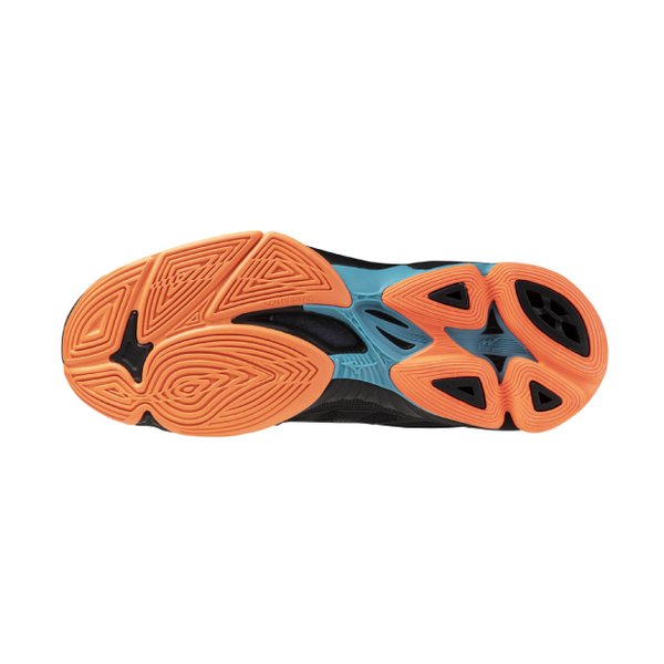 25SS Wave Voltage 2 Volleyball Shoe (Black/Neon Flame/Peacock Blue) [Unisex]