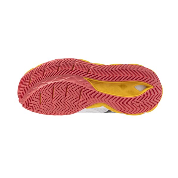 25AW Wave Enforce Tour 2 AC Tennis / Pickleball Shoe (White/Icelandic Blue/Calypso Coral) [Women's]