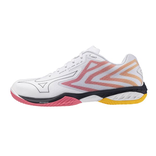 25AW Wave Claw EL 2 Badminton Shoe (White/Baritone Blue/Calypso Coral) [Unisex]