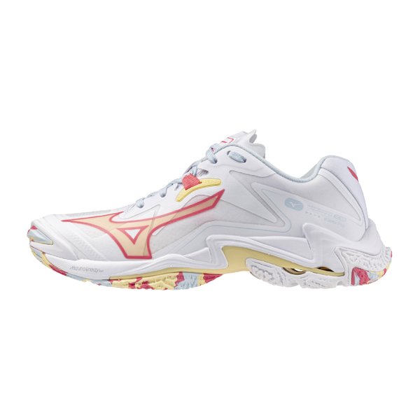 25AW Wave Lightning Z8 Volleyball Shoe (White/Calypso Coral/Pale Banana) [Women's]