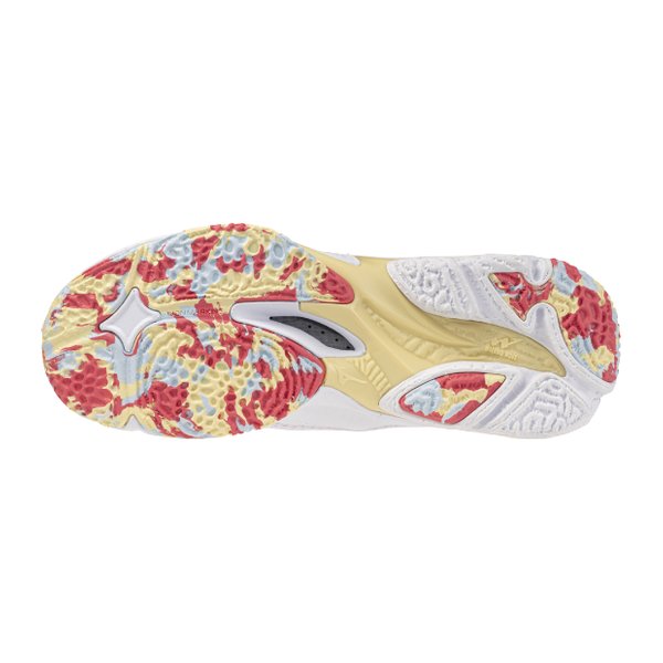 25AW Wave Lightning Z8 Volleyball Shoe (White/Calypso Coral/Pale Banana) [Women's]