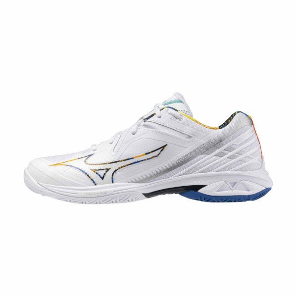 25AW Wave Claw 3 Badminton Shoe (White/Tangelo/Princess Blue) [Unisex]