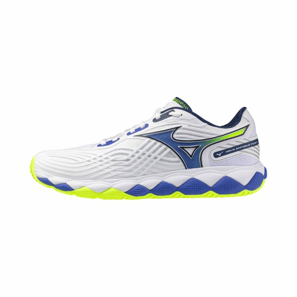 26SS Wave Enforce Tour 2 AC Tennis / Pickleball Shoe (White / Dazzling Blue / Lightning Yellow) [Unisex]