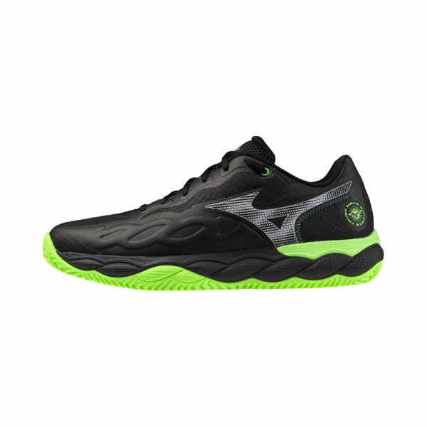 26SS Wave Enforce Court Padel Shoe (Black / Foliage Green / Glowing Apple) [Unisex]