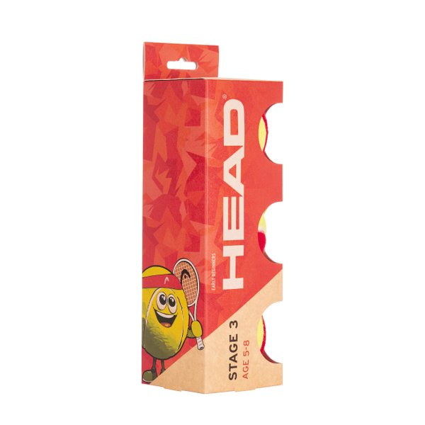 STAGE 3 Red Junior Tennis Ball (3 Balls) (1 Pack / 3 Packs)
