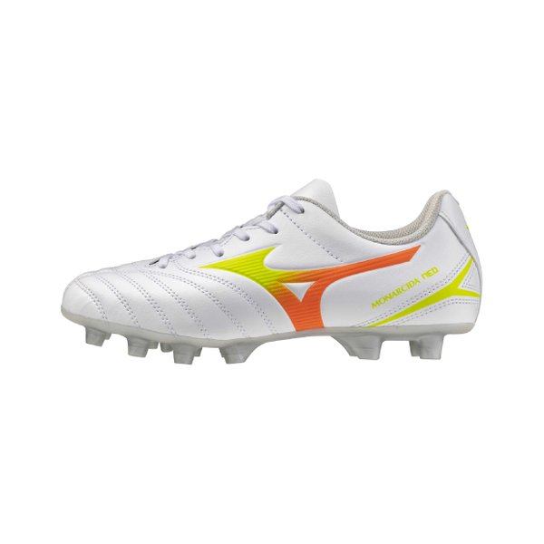 26AW Monarcida Neo III Select Jr Football / Soccer Boots (Shoes) (White / Evening Primrose / Lava Orange) [Unisex]