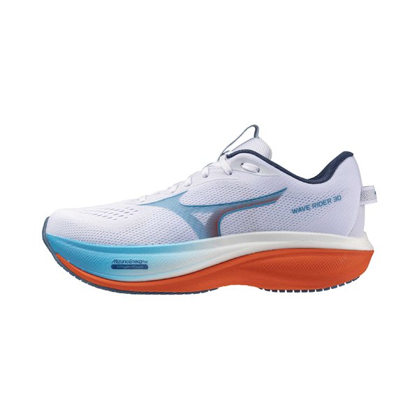 26AW Wave Rider 30 2E [Wide] Running Shoe (White / Blue Jewel / Orange.com) [Men's]