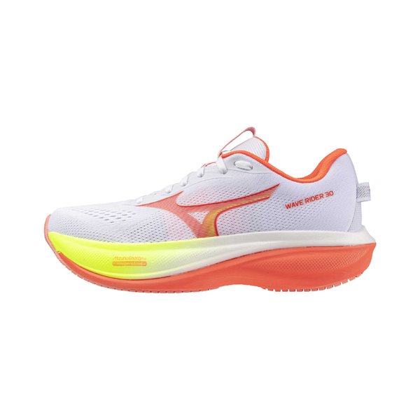 26AW Wave Rider 30 D [Wide] Running Shoe (White / Lava Orange / Lime Pulp) [Women's]