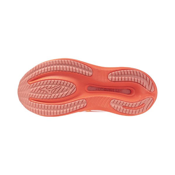 26AW Wave Rider 30 D [Wide] Running Shoe (White / Lava Orange / Lime Pulp) [Women's]