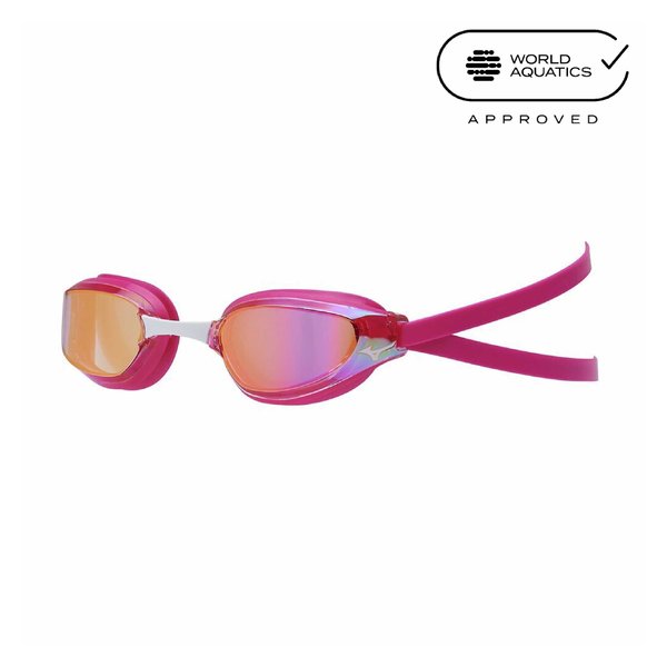 GX SONIC EYE G Racing Goggles w/ Mirror Lens (Cushioned) (Light Pink x Ruby Mirror TV: 62%)