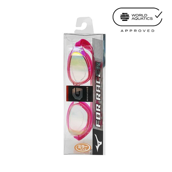 GX SONIC EYE G Racing Goggles w/ Mirror Lens (Cushioned) (Light Pink x Ruby Mirror TV: 62%)