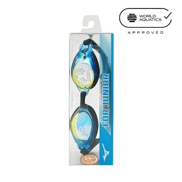 Junior Racing Goggles w/ Mirror Lens (Cushioned) (Blue x Yellow Mirror TV: 17%)