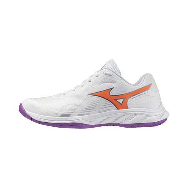 26AW Wave Fang EL 2 Badminton Shoe (White / Lava Orange / Dahlia) [Unisex]