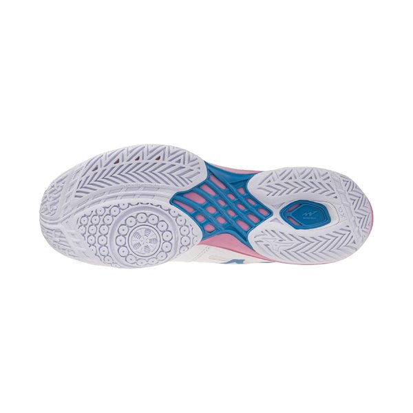26AW Wave Claw 4 Badminton Shoe (White / Blue Jewel / Pink Drink) [Unisex]