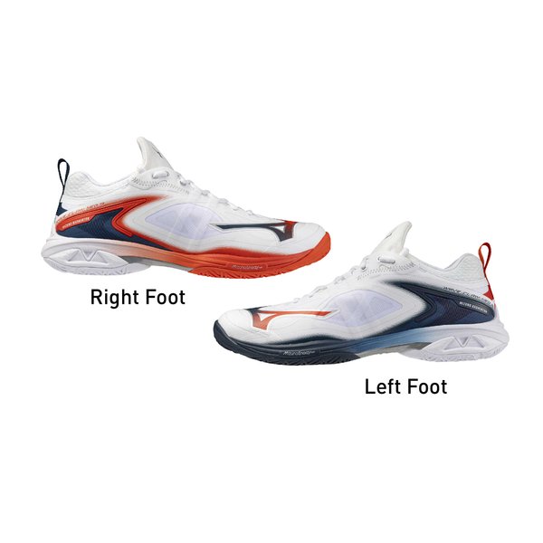 26AW Wave Claw Neo 3 Badminton Shoe (White / Orange.com / Insignia Blue) [Unisex]