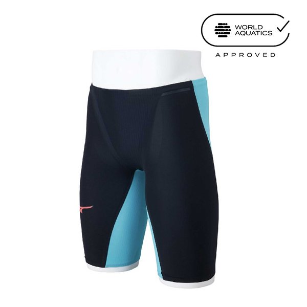 GX SONIC 6 NV Racing Half Spats (Black x Turquoise) (Men's)