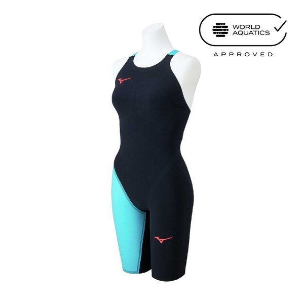 GX SONIC 6 NV Racing Half Suit (Black x Turquoise) (Women's)