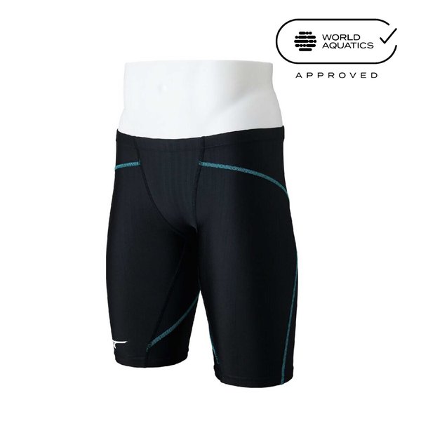 GX SONIC DUAL Racing Half Spats (Black x Turquoise) (Men's)