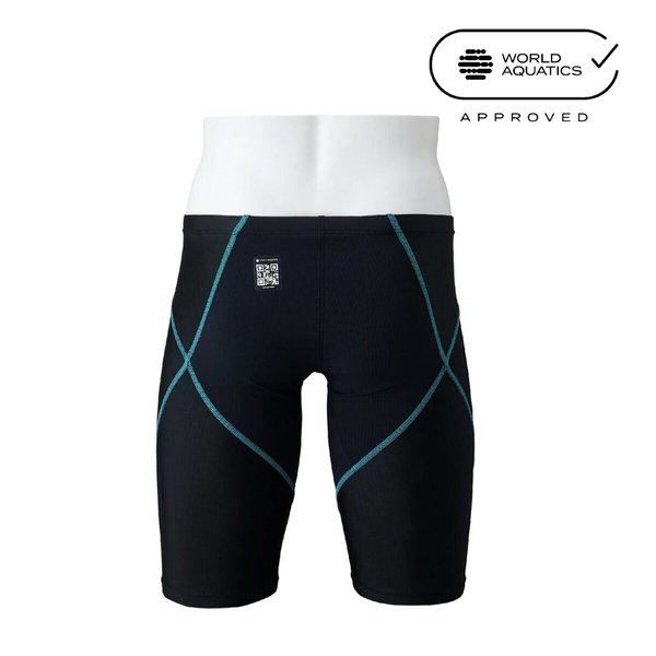 GX SONIC DUAL Racing Half Spats (Black x Turquoise) (Men's)
