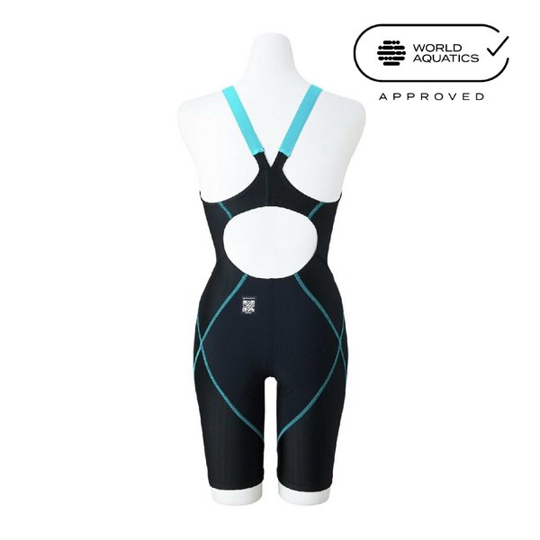 GX SONIC DUAL Racing Half Suit (Black x Turquoise) (Women's)