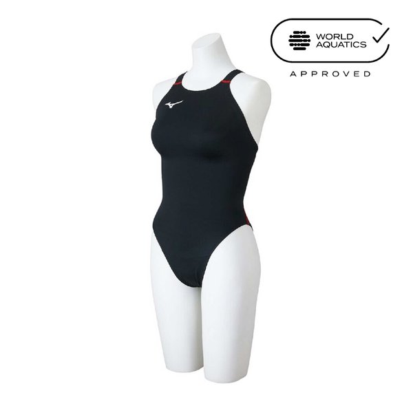 GX SONIC STREAM High-Cut Racing Suit (Laced Open Back) (Black x Red) (Women's)
