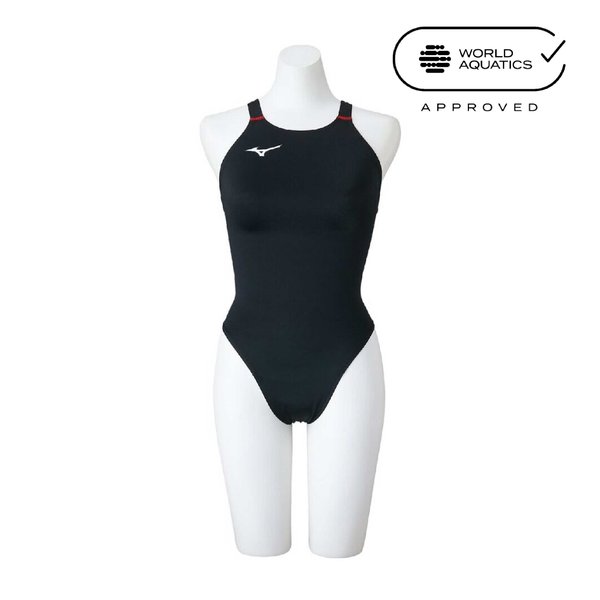 GX SONIC STREAM High-Cut Racing Suit (Laced Open Back) (Black x Red) (Women's)