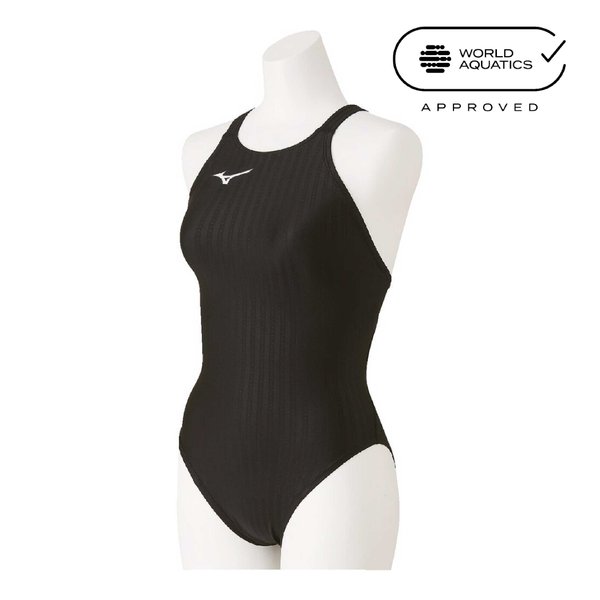 STREAM ACE Medium-Cut Racing Suit (Race Open Back) (Black) (Women's)