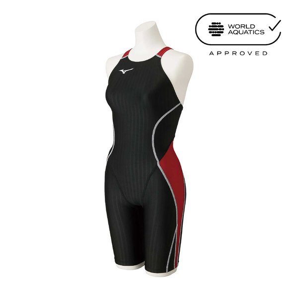 STREAM ACE Racing Half Suit (Race Open Back) (Black x Red) (Junior Girls')