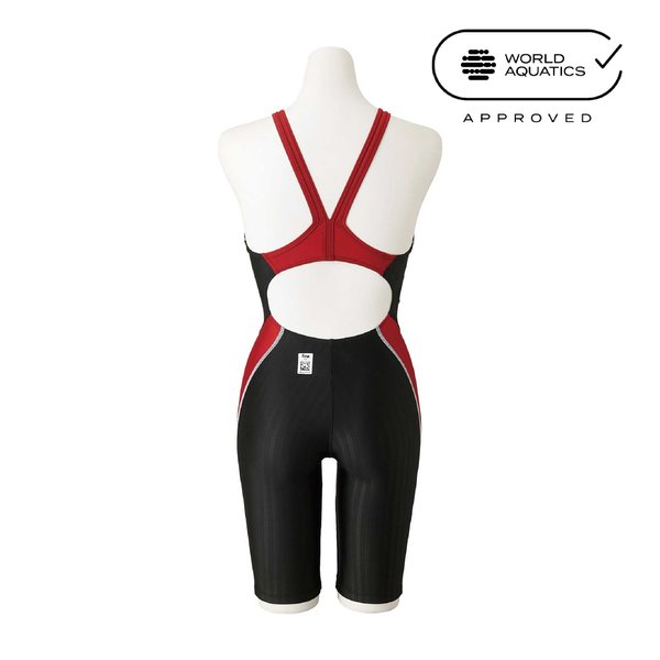 STREAM ACE Racing Half Suit (Race Open Back) (Black x Red) (Junior Girls')