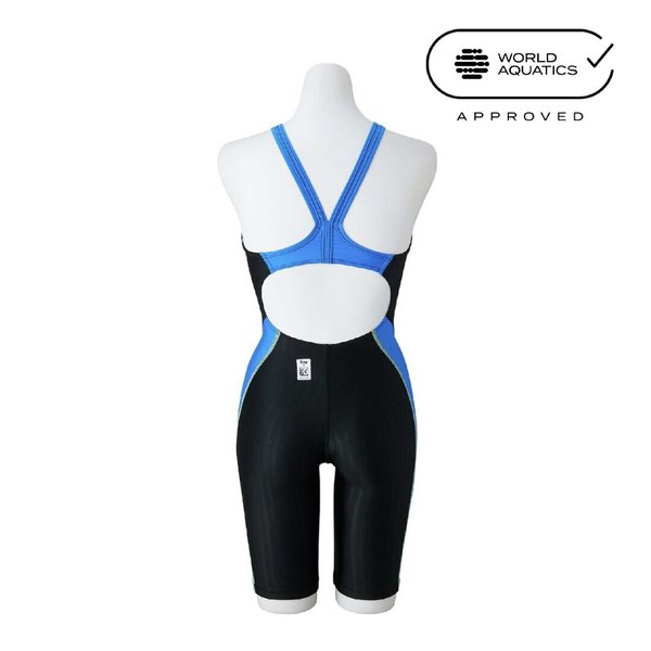 STREAM ACE Racing Half Suit (Race Open Back) (Black x Light Blue x Neo Mint) (Junior Girls')