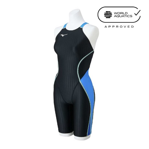 STREAM ACE Racing Half Suit (Race Open Back) (Black x Light Blue x Neo Mint) (Women's)