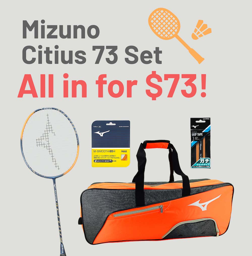 Mizuno Citius 73 All-In-One Badminton Bundle